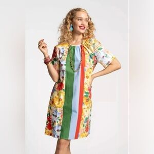 Frances Valentine Mags Floral Picnic Cotton Poplin Dress Size 1X NWT